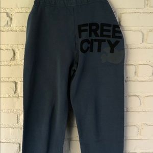 Free City - freecity blue sweatpants (size small)